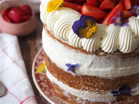 Naked Cake Fraise Sans Lactose Recette Par Delf