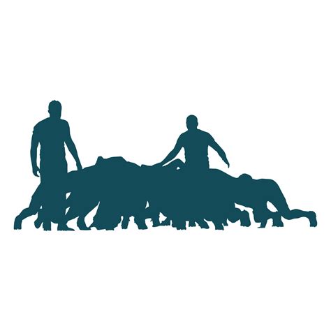 Rugby Scrum Silhouette 22094680 Vector Art At Vecteezy