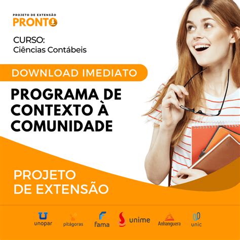 Projeto De Extens O I Ci Ncias Cont Beis Baixar Projeto De Extens O