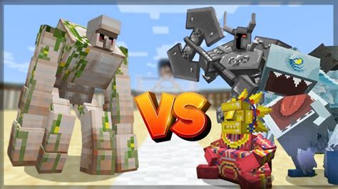 Minecraft MUTANTE IRON GOLEM VS MOWZIES MOBS BATALHA DE MOBS YouTube