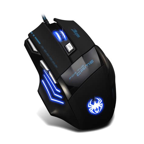 Zelotes Dpi Button Usb Wired Optical Led Light Gaming Mouse Mice