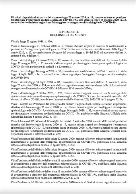 Nuovo Dpcm Il Testo Integrale Del Decreto Scaricabile Pdf