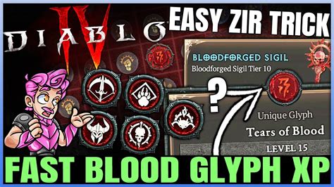 Diablo Easy Any Tier Abattoir Of Zir Trick Level Up Blood Glyph