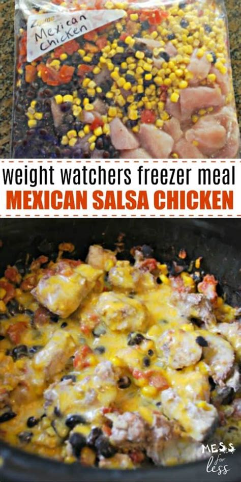 Weight Watchers Salsa Chicken Make Ahead Freezer Meal - Mess for Less