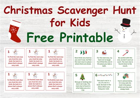 Free free printable christmas scavenger hunt ideas, Download Free free printable christmas ...