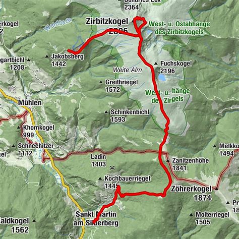 Von der Tonnerhütte über den Zirbitzkogel nach St Martin am Silberberg