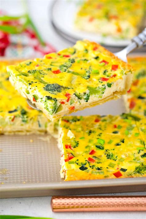 Vegetarian Sheet Pan Quiche Recipe Sweet And Savory Meals