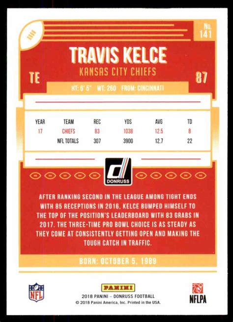 Donruss Travis Kelce D On Kronozio