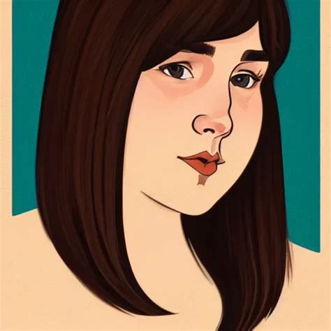 Chubby Brunette Woman With Straight Hair In A Short Stable Diffusion