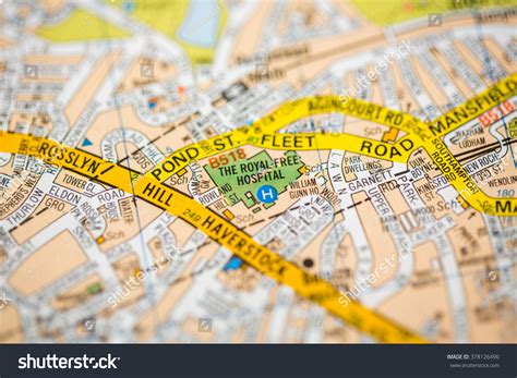 Royal Free Hospital London Uk Map Stock Photo 378126490 | Shutterstock