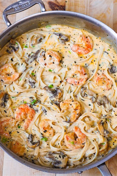 Creamy Shrimp Pasta With Mushrooms Julias Album