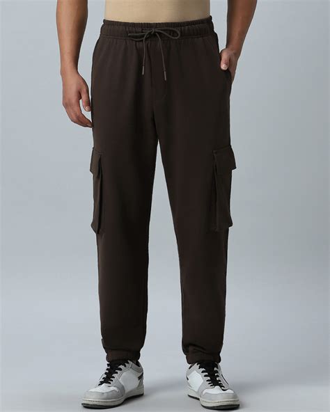 Buy Men S Brown Oversized Cargo Joggers Online At Bewakoof