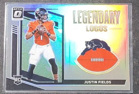 Mavin Justin Fields Optic Legendary Logos Silver Holo Prizm