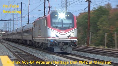 Amtrak Acs Veterans Heritage Unit At Maryland Youtube