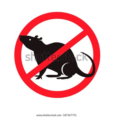 No Rats Symbol Sign Stock Vector Royalty Free 587367731