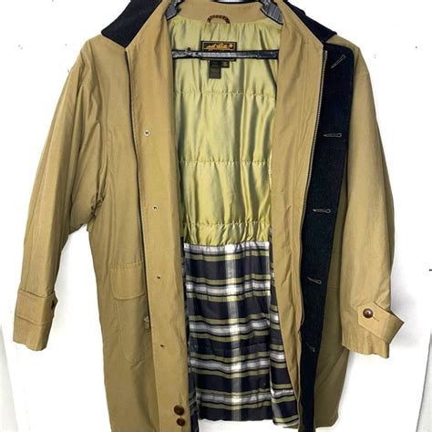 Eddie Bauer Jackets And Coats Vintage 9s Eddie Bauer Mens Quilt Lined Tan Tench Coat Jacket