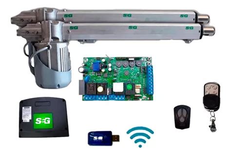 Kit Pivus Combat Duo 500 Seg Con Modulo Wifi Porton Abatible Meses