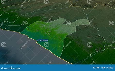 Grand Bassa Liberia Highlighted With Capital Physical Stock Illustration Illustration Of