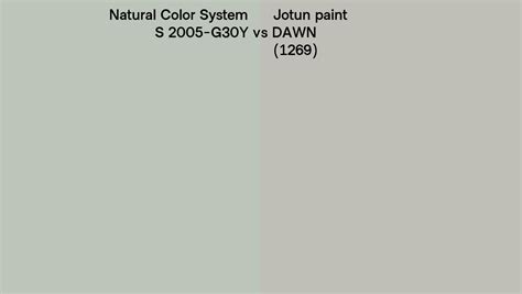 Natural Color System S G Y Vs Jotun Paint Dawn Side By