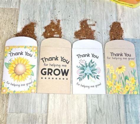 Free Printable Thank You Seed Packet Templates - Baby Shower Favors