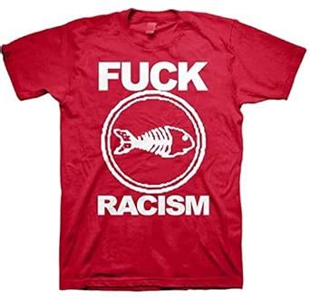 Fishbone Fuck Racism Red White T Shirt L Amazon