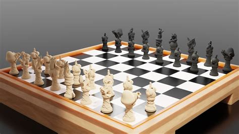 Pokemon Chess Set D Print File Stl Chess Set Premium Etsy