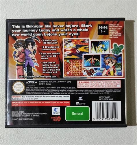 Bakugan Battle Brawlers Nintendo Ds Game Complete In Box Video