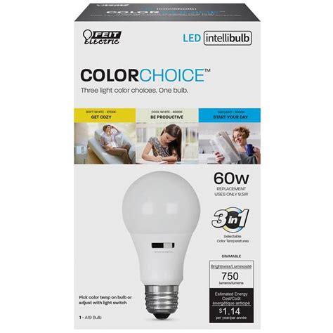 Feit Electric A800 CCT LEDI Intellibulb COLORCHOICE LED Bulb 9 5 Watts