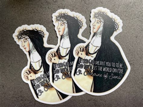 St Catherine Of Siena Sticker Etsy