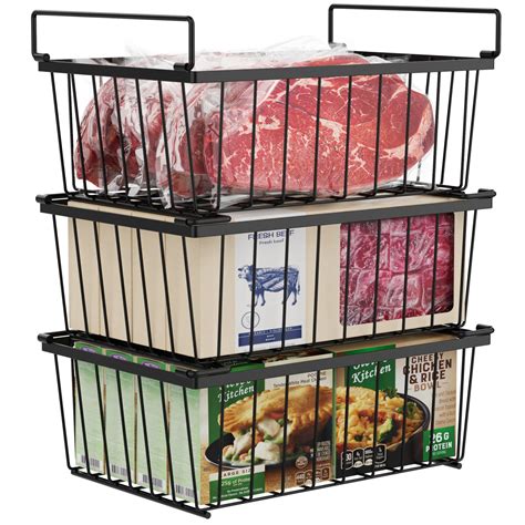 Ispecle Freezer Organizer Bins Pack Stackable Chest Freezer