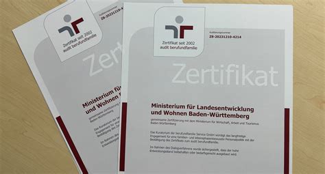 Ministerium Als Familienfreundlicher Arbeitgeber Ausgezeichnet