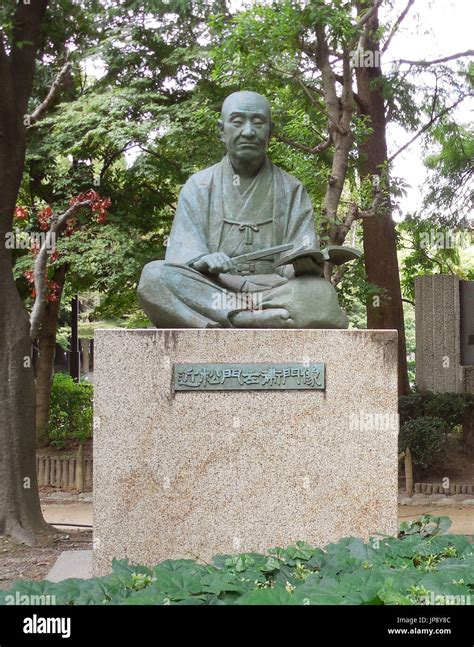 The Bronze Statue Of Chikamatsu Monzaemon A Popular Edo Period