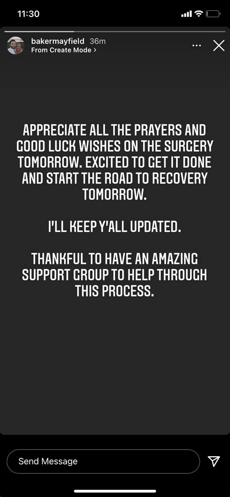 Baker on Instagram. Wishing him a successful surgery and speedy ...