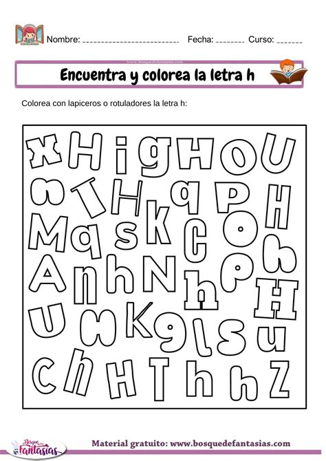 Laminas Con Dibujos Para Aprender Palabras Y Colorear Con Letra H