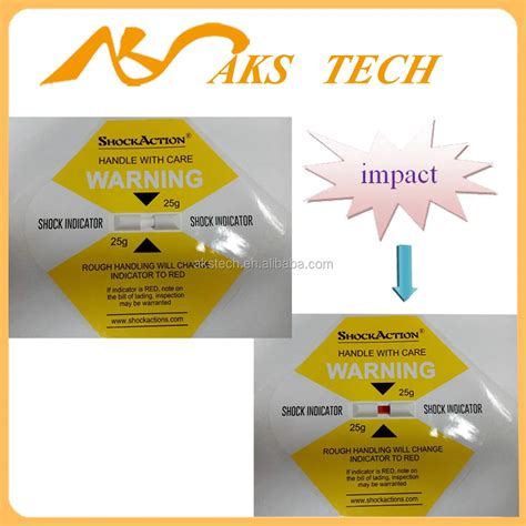 Shipping Stickers 25g Shockaction Shock Indicator In Packaging Label ...