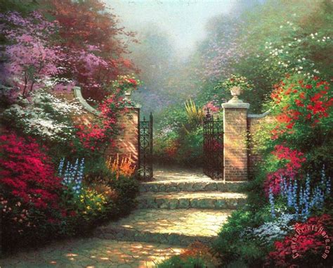 Thomas Kinkade The Victorian Garden Art Print For Sale