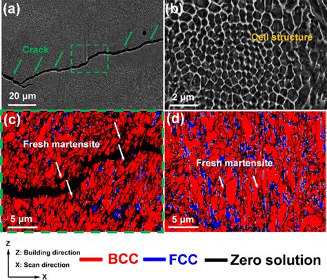 Microstructures Of As Built H13 Steel Along The Building Direction A