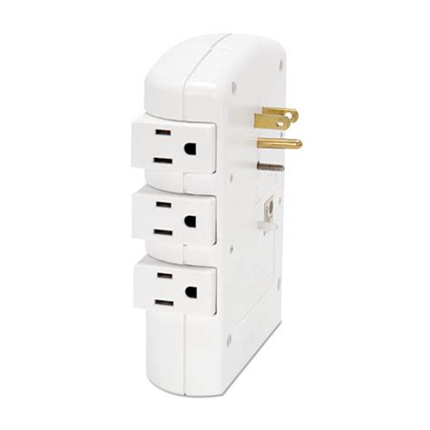 Wall Mount Surge Protector, 6 Outlets, 2160 Joules, White - Technology Essentials Innovera