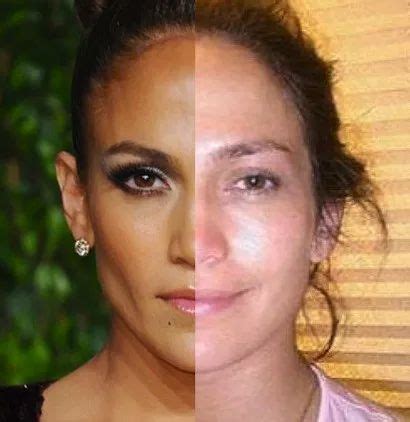 29 Celebrities With And Without Makeup Celebs Without Makeup Jlo