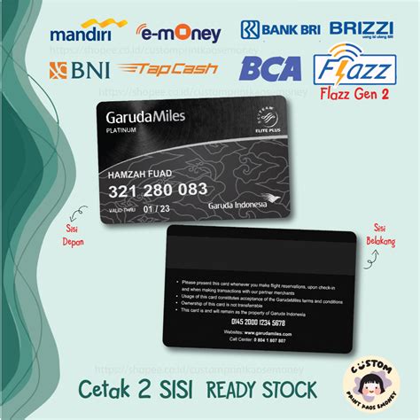 Jual KARTU E MONEY E TOLL KREDIT CARD GARUDA MILES BLACK KEREN