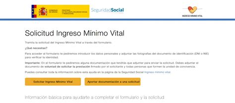 Como solicitar el Ingreso Mínimo Vital IMV Video tutorial y acceso a