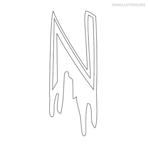 Stencil Letters N Printable Free N Stencils | Stencil Letters Org