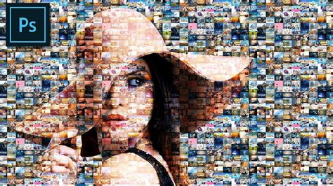 How To Create Beautiful Photo Mosaic Portrait Youtube