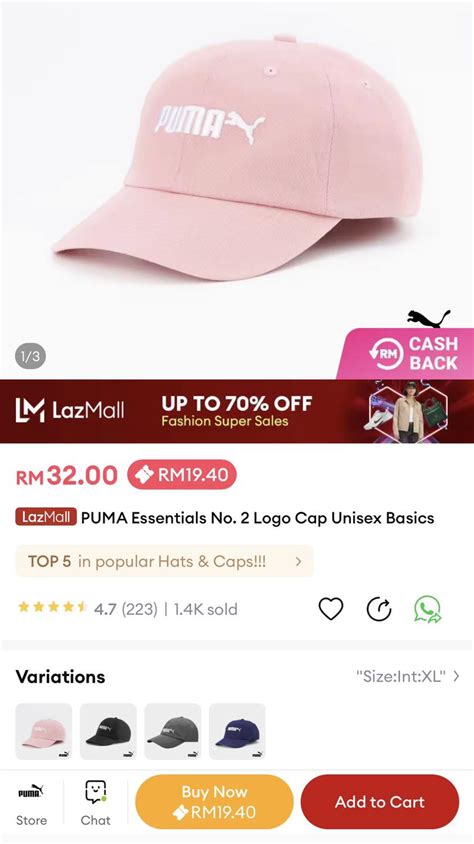 🧢 Puma Essentials No 2 Logo Cap Freebies Land Malaysia