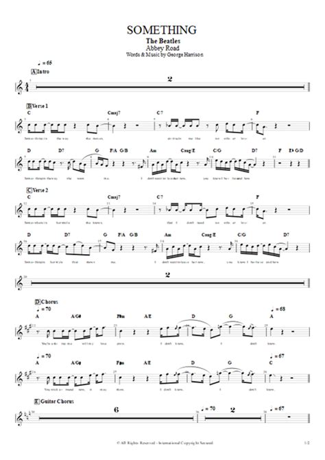 Something Tab By The Beatles Guitar Pro Full Score MySongBook