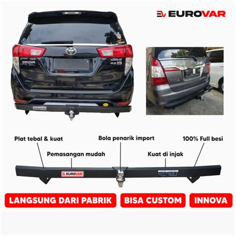 Jual Towing Bar Eurovar Full Besi Pengaman Bumper Belakang Innova