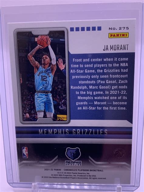 Ja Morant Panini Chronicles Playbook Pink Parallel Ebay