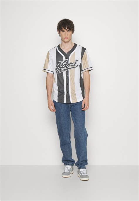 Karl Kani Varsity Striped Baseball T Shirt Print Multicolor