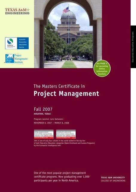 The Masters Certificate In Project Management Schulich School Of