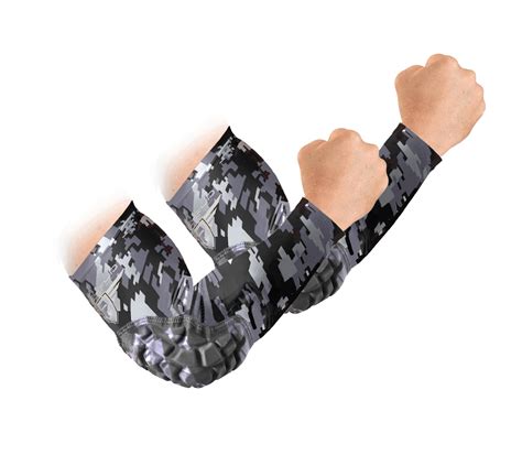 Padded Arm Sleeves Black Camo Bucwild Sports